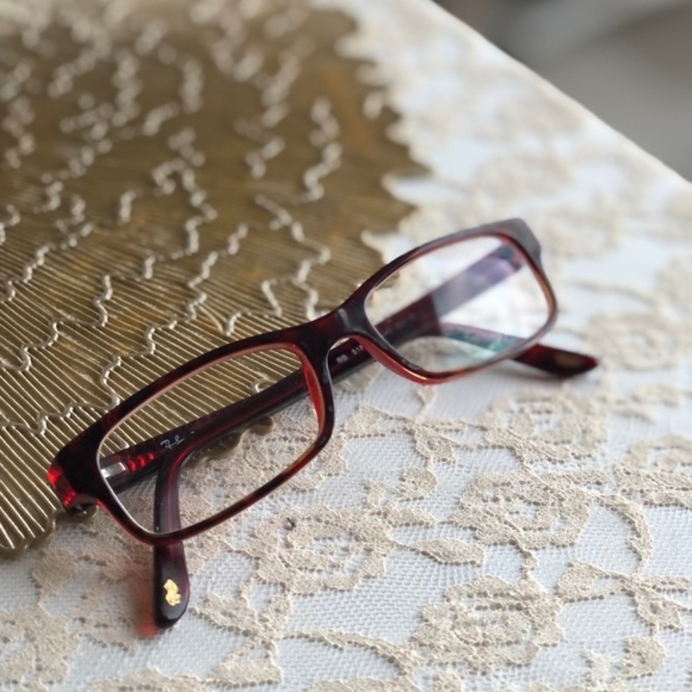 Ray Ban Red and Black Eyeglasses
